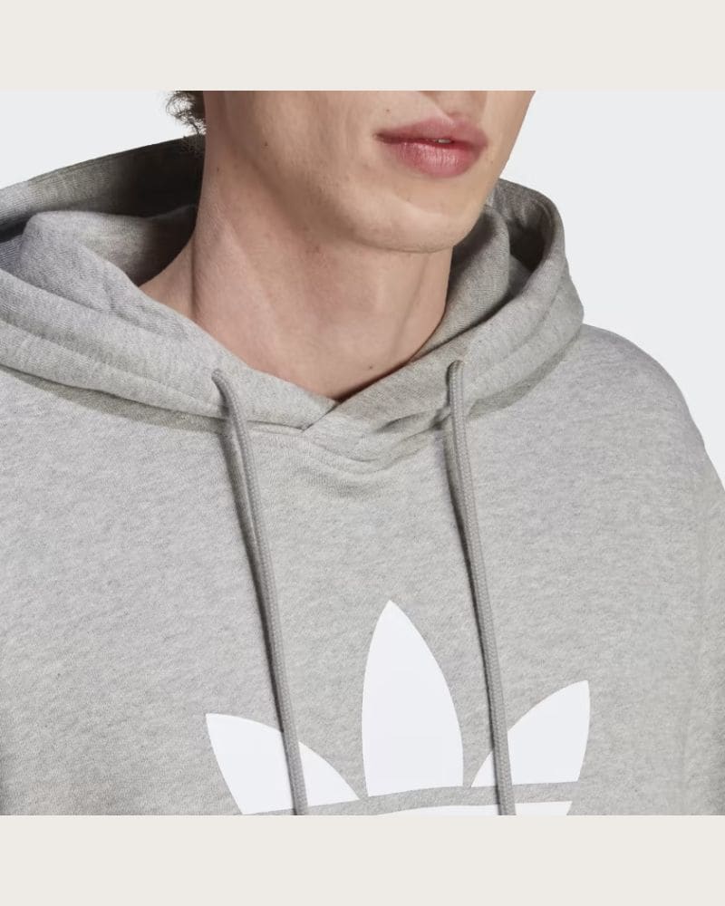 Pánska mikina s kapucňou ADIDAS ORIGINALS TREFOIL HOODY-IM4490-medium grey heather – fotka 7