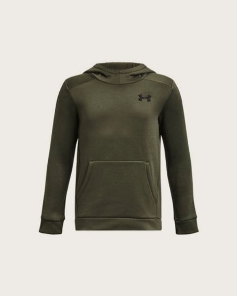 Chlapčenská zateplená mikina s kapucňou UNDER ARMOUR UA Armour Fleece Graphic HD-GRN