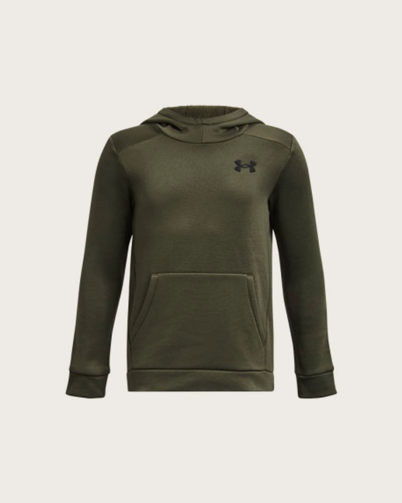 Chlapčenská zateplená mikina s kapucňou UNDER ARMOUR UA Armour Fleece Graphic HD-GRN