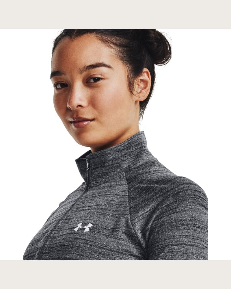 Dámska tréningová mikina s 1 2 zipsom UNDER ARMOUR Evolved Core Tech A1 Zip -BLK – fotka 2
