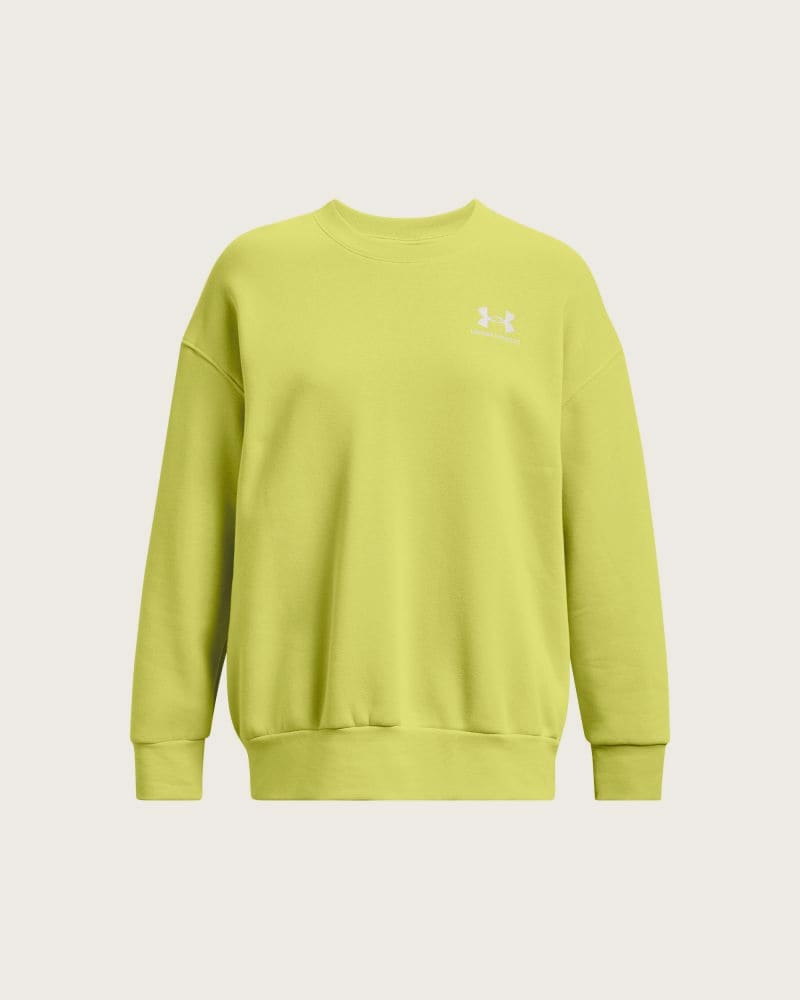 Dámska zateplená mikina UNDER ARMOUR Essential Fleece OS Crew-YLW – fotka 5