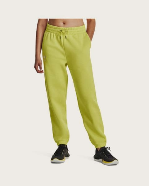 Dámske tepláky UNDER ARMOUR Essential Fleece Joggers-YLW