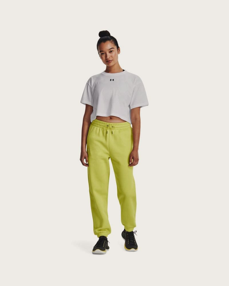 Dámske tepláky UNDER ARMOUR Essential Fleece Joggers-YLW – fotka 4