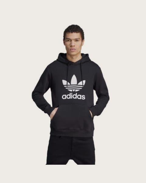 Pánska mikina s kapucňou ADIDAS ORIGINALS TREFOIL HOODY-IM4489-black white