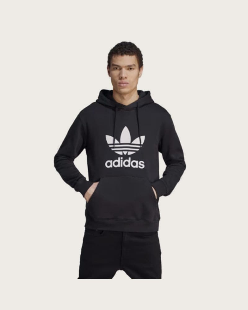 Pánska mikina s kapucňou ADIDAS ORIGINALS TREFOIL HOODY-IM4489-black white